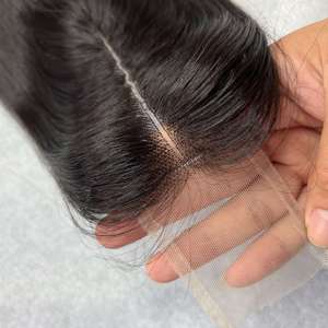 Collection Cloudy Hair – Cheveux Humains Véritables Grade Remy, Fermeture en Dentelle HD avec Double Trame Cousue à la Machine, Tailles 13X6/13X4/4X4/4X1/5X5, 100g - Product Image 4