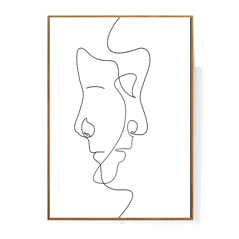 High Quality Modern Simple Line Art Abstract Interior Decoration Canvas Frameless · image 1