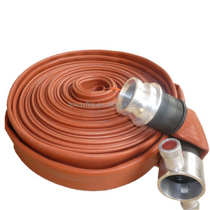 Rubber Duraline Fire Hose High Pressure Water Pipes Red Color Hose with <strong>Bauer</strong> Coupling for Irrigation &amp; Fire Fighting - Product Image 1