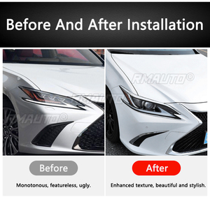 RMAUTO Garniture de phare de voiture, cache de feux arrière, bande décorative, sourcils de phare, cadre de garniture, kit carrosserie pour accessoires Lexus ES 2018-2022 - Product Image 3