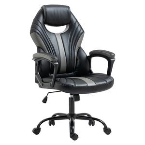 Chaise de jeu minimaliste avec accoudoirs, roulettes pivotantes, noir, classe 2, chaise de jeu de course à bascule avec accoudoirs, roulettes pivotantes - Product Image 1