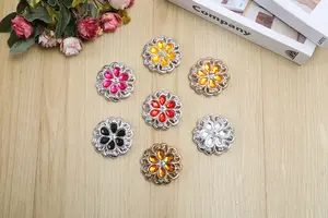 Clothing Pillow Curtain Diamond Inlay Electroplated Plastic Flowers