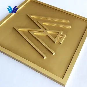 Hong Sen Sign Custom Brass Signageny Brass Office Signs Metal Logo