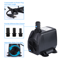 Pompe à eau submersible 60W 3000L/H, refroidisseur d'air, pompe d'aquarium, pompe à eau d'aquarium, fontaines de cascade de bassin, irrigation, aquarium