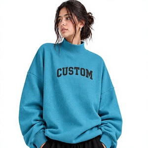 Servicio OEM/ODM Disponible, Sudadera de Cuello Alto Extra Grande para Mujer, de Alta Calidad, para Invierno, con Largo Regular, para Ropa Urbana - Product Image 1