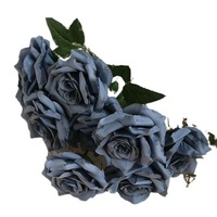 Fleur artificielle Rose réaliste tige unique fausse soie Rose Bouquet pour fête de mariage maison pièce maîtresse décor