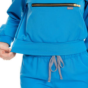 Fashion Women's Nursing Uniform Sets Hospital <b>Nurse</b> Scrubs Stand Collar Long Sleeve Elastic Fabric Autumn Style - Product Image 2