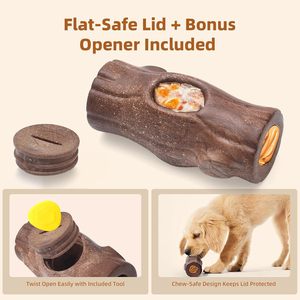 <strong>Wholesale</strong> Manufacture <strong>Durable</strong> <strong>Chew</strong>-Resistant Coffee Wood Fiber Beef Flavor Outdoor Use Dog Treat Holder <strong>Pet</strong> <strong>Toy</strong> - Product Image 1