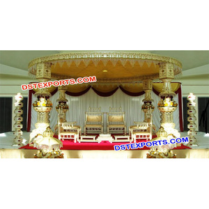 Panneau de fond portable traditionnel en fibre, style indien, pour décorations de mariage et de fête, avec sculpture de Ganesha, pour chaise, Royaume-Uni - Product Image 1