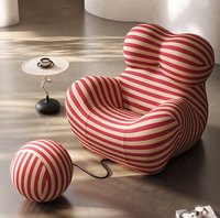Canapé Nordic Light Luxury Mom's Hug, fauteuil lounge individuel créatif et minimaliste, fauteuil d'appoint compressible pour salon et balcon