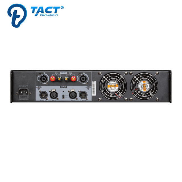 TACT PRO AUDIO T400 Two Channel 2U Class H 400W 8 Ohms Black Professional Audio Power Amplifier