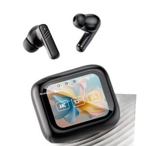 Nouveaux écouteurs intra-auriculaires TWS à écran couleur transfrontalier avec réduction de bruit, autonomie ultra-longue et écran d'affichage numérique - Product Image 1
