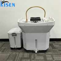 KISEN Nouveau Design Portable Réglable Lavage Des Cheveux Salon Évier Portable Tête De Salon Spa Mobile Lavage Des Cheveux Massage Shampooing Lit Bassin