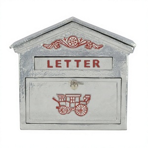 Material-Cast Iron/Sheet Aluminium Elegant <b>Post</b> <b>Box</b> Silver Coated Best Selling Exclusive Quality Decorative Letter <b>Box</b> & Mailbox - Product Image 1