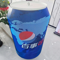 Écran LED Cylindrique Souple Personnalisable, Panneau LED à Courbe Verticale Souple pour Affichage Vidéo Mural d'Ascenseur Intérieur OEM