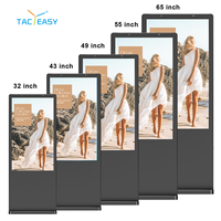 Affichage numérique tactile extérieur 4K sur pied, personnalisable, 32-65 pouces, IP65, haute luminosité, pour la vente au détail et les centres commerciaux