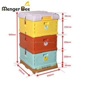 HDPE 3 lớp nhựa tổ ong nghề nuôi ong Polystyrene 10 khung hình Bee <span class=keywords><strong>Hive</strong></span> hộp - Product Image 1