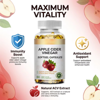 Vinaigre de cidre biologique halal, ACV, brûleur de graisse, produits capillaires, supplément, capsules molles de vinaigre de cidre en vrac pour la minceur
