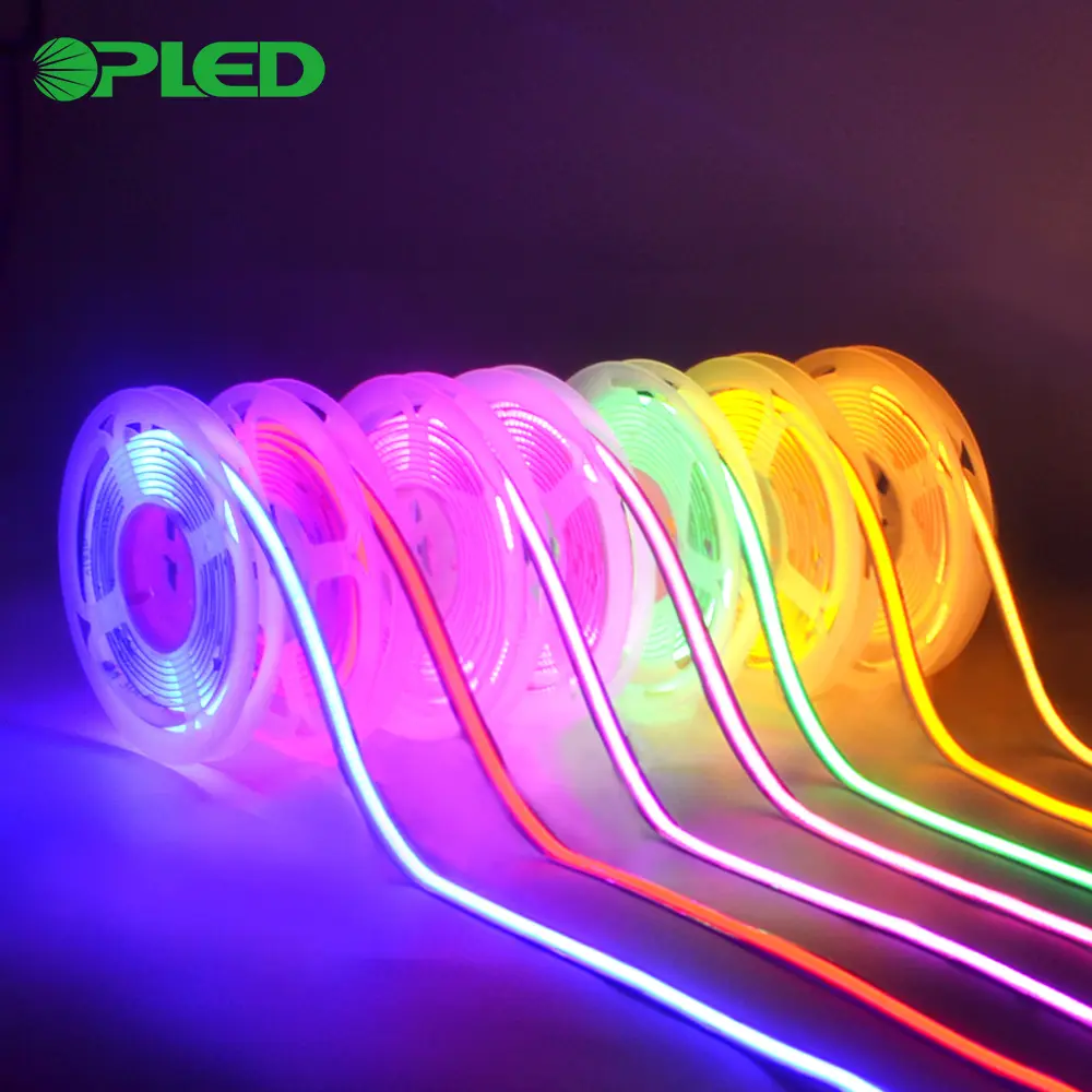 Warm Wit Superheldere Cct Flexibele Leveranciers 240 Led Smart Rgb 12V 24V Rgbic Outdoor Waterdichte Cob Led Strip Light