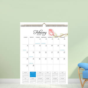 OEM ODM <span class=keywords><strong>2024</strong></span> <span class=keywords><strong>Calendrier</strong></span> mural en fil spirale avec impression de grande taille personnalisée Bloc-notes en papier d'art 12 mois pour l'utilisation de la date au bureau - Product Image 5