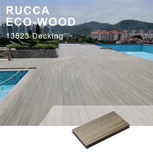 Revêtement de sol décoratif pour l'extérieur en bois et plastique, 138x23mm, carreaux en bois Composite ce qui offre spéciale