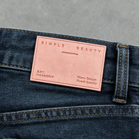 Parche de Cuero PU Personalizado con Logotipo Termoadhesivo Rectangular para Jeans, Chaquetas, Accesorios de Ropa, Venta al Por Mayor OEM