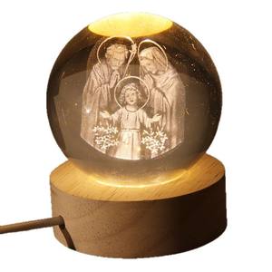 Adorno <span class=keywords><strong>de</strong></span> Escritorio <span class=keywords><strong>de</strong></span> Ángel <span class=keywords><strong>de</strong></span> Cristal <span class=keywords><strong>de</strong></span> Dibujos Animados al por Mayor, Bola Creativa <span class=keywords><strong>de</strong></span> Comercio Exterior 2026, Luz Nocturna 3D Tallada Brillante - Product Image 5