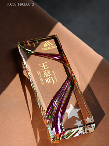 Tùy chỉnh huy chương pha lê, cúp pha lê, giải thưởng pha lê 3D được sơn màu - Product Image 3