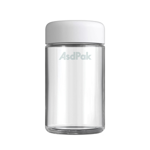 Bocaux en verre certifiés CR de qualité alimentaire de 2 oz, 3 oz, 5 oz avec couvercle en aluminium/plastique résistant aux enfants pour le stockage de médicaments et de fleurs séchées - Product Image 1