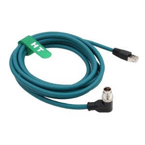 Cable Ethernet HangTon M12 con Codificación X de 8 Pines en Ángulo a RJ45 Cat7e Gigabit para Sensor de Visión, Cámara y Red - Product Image 2