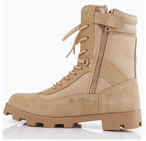 Bottes tactiques en cuir Panama pour randonnée et camping en plein air TSB04, avec fermeture éclair latérale et semelle extérieure robuste. - Product Image 3