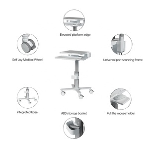 รถเข็นสแกนเนอร์ช่องปากแบบ 3 มิติ สำหรับคลินิกทันตกรรมและโรงพยาบาล รูปแบบโน้ตบุ๊ก เคลื่อนย้ายสะดวก แข็งแรง รับน้ำหนักได้มาก ประหยัดพื้นที่ - Product Image 4
