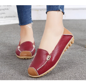 Mode féminine PU mocassins chaussures plates reniflard doux anti-glissant bout fermé bureau décontracté marche plate-forme chaussures personnalisable - Product Image 2