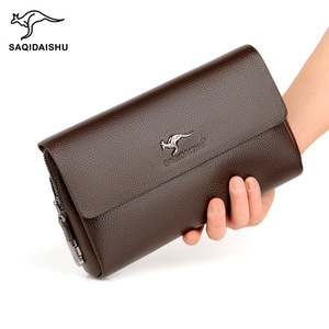 <span class=keywords><strong>Sachi</strong></span> Kangaroo Nuevo Bolso de Mano para Hombre, Estilo Casual y Moderno, Anti-Robo, con Cierre de Cremallera de PU, Unisex, Envío Directo - Product Image 2