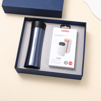Ensemble de cadeaux d'affaires de luxe personnalisé tasse isolée et banque d'alimentation avec boîte cadeau intelligente pour bureau ou promotion client entreprise