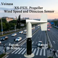 Capteur de vitesse et de direction du vent XS-FS2L RS485 0~60m/s IP66 pour navires de transport maritime/portuaires/croisières, anémomètre à hélice en plastique AAS