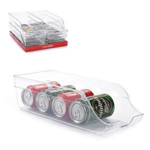 Porta Lattine PlasticForte in Plastica Trasparente, Capacità Standard, Durevole, Riutilizzabile, Organizzatore per Frigorifero e Casa - Product Image 1