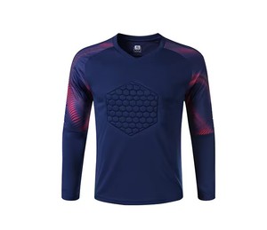 Ensemble de maillot de football pour hommes, manches longues, dégradé rouge, col en V, respirant, séchage rapide, rembourré, vêtements de sport ajustés, pantalon long - Product Image 4
