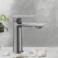 Robinet mitigeur de lavabo thermostatique à capteur sans contact en acier inoxydable 304 avec cartouche céramique, monocommande, à poser sur le comptoir