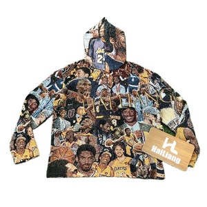 Felpa con cappuccio arazzo personalizzata produttore all'ingrosso Tapestri <span class=keywords><strong>abbigliamento</strong></span> felpe con cappuccio da <span class=keywords><strong>uomo</strong></span> felpe con cappuccio pesante da basket di moda - Product Image 4