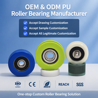 Roue à roulement à billes enduite de PU personnalisée OEM ODM pour glissières de tiroirs de meubles et machines légères