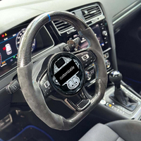 Volant à fond plat en fibre de carbone avec palettes de changement de vitesse magnétiques pour VW Touareg Atlas Teramont SUV pleine grandeur Plug and Play