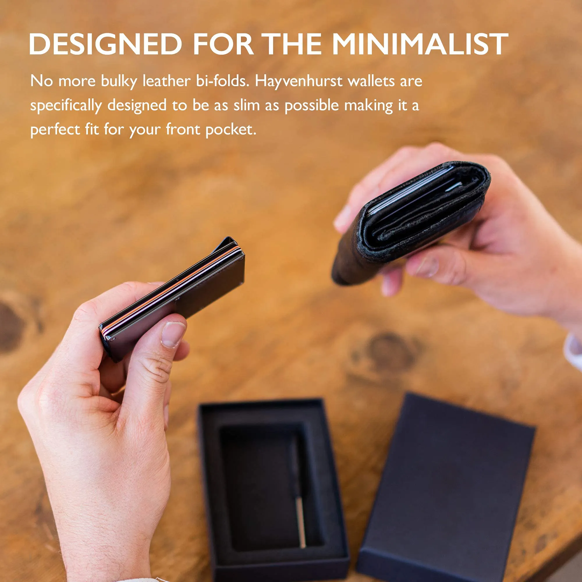 Men's Slim Blocks RFID Scanners wallet Minimalistic   Seamless Carbon Fiber Credit Card Holder