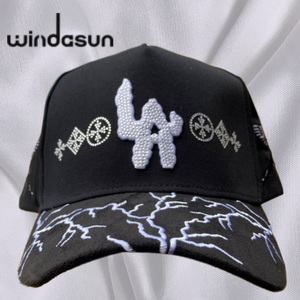 Gorras al por mayor El Hats Rich Forever, gorra de béisbol bordada de gamuza de 5 paneles con visera curva, estilo vintage, Beard Hats Originals <span class=keywords><strong>RH</strong></span> - Product Image 1