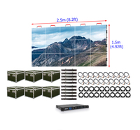 Écran LED P3.91 de 2,5 m x 1,5 m pour scène, mur vidéo LED à louer, panneau LED de 3,9 mm (8,2 pi x 5 pi)