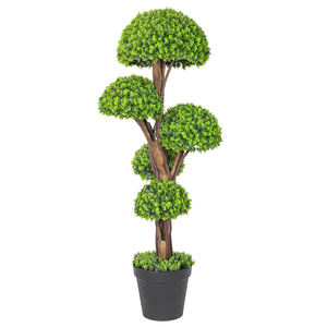Árbol de madera de boj topiario de plástico para jardín, hierba sintética, verde, bonsái, árbol artificial, Vertical, de plástico, para bonsái - Product Image 6