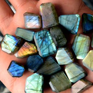 Pendentif en agate naturelle, perles, pierres précieuses émeraude, pierre à facettes ample, labradorite, vente en gros, pierres précieuses polies, vente en gros - Product Image 2