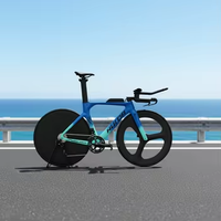 Vélo de triathlon pour contre-la-montre, cadre en carbone, 24 vitesses, transmission électronique, roues en carbone aérodynamiques, freins à disque hydrauliques, vélo de course 700C