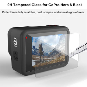 Protector de Pantalla de Vidrio Templado YEAH HD <span class=keywords><strong>Go</strong></span> <span class=keywords><strong>Pro</strong></span> 8 + Protector de Lente de Vidrio Templado + Película Protectora de Pantalla Pequeña PET para Gopro Hero 8 <span class=keywords><strong>Hero8</strong></span> - Product Image 2