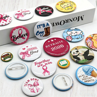Badge Bouton Métallique Holographique Personnalisé 2,25 Pouces – Créez Votre Propre Badge en Étain Plaqué avec Motif Photo Tendance